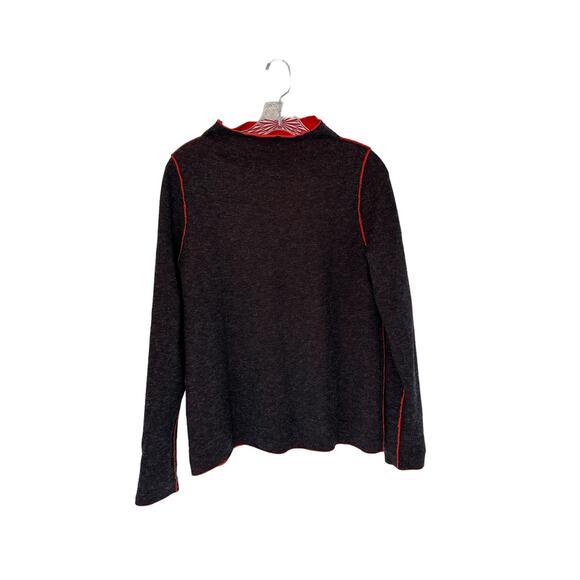 Eileen Fisher Sweater Orange Cozy Soft Basic Wool Reversible Funnel Neck Small‎ - Picture 8 of 11